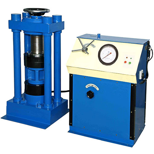 Compression Testing Machine (Four Pillar Type Load Frame) Hand cum Electrically Operated